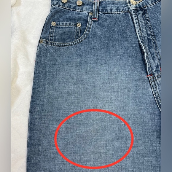 Vintage 90s Jeans Blue Asphalt High Rise Wide Leg Size 11 - Picture 11 of 13